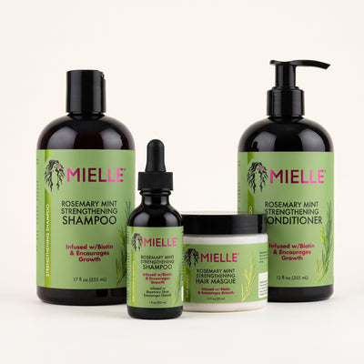 Mielle Rosemary Mint Strengthening & Hair Growth Set – Scalp Oil + Shampoo Duo