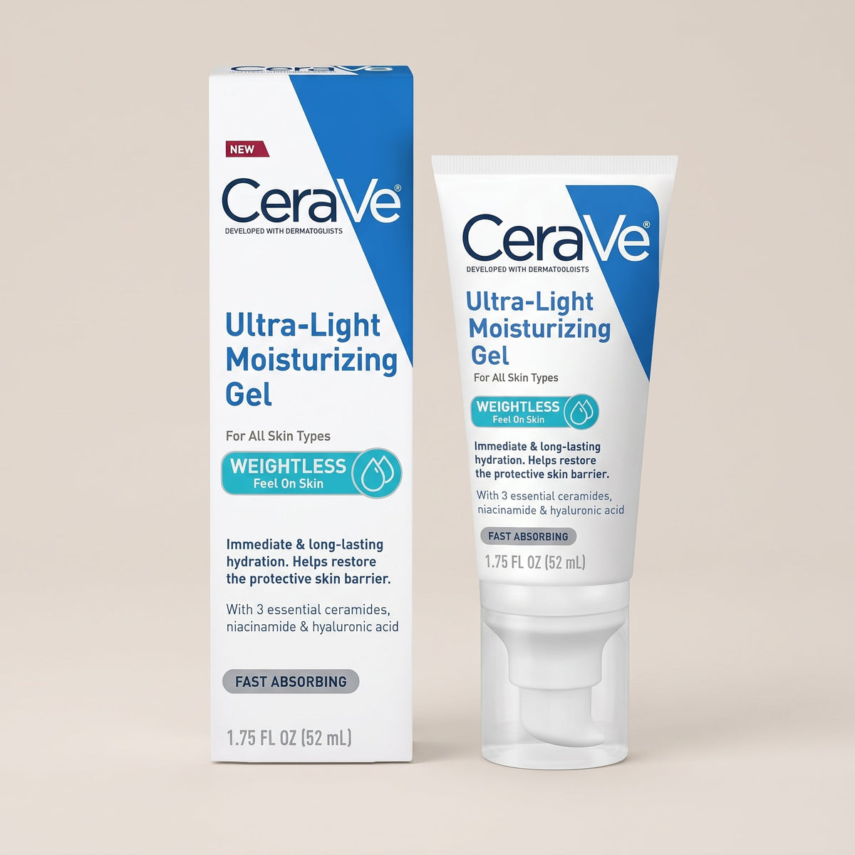 CeraVe Ultra-Light Moisturising Gel tub