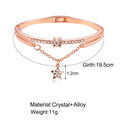 Women's Double-Layer Butterfly Tassel Bangle Bracelet