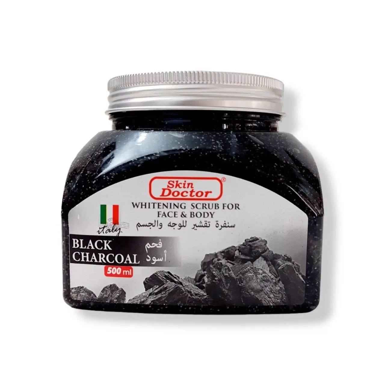 Skin Doctor Black Charcoal Whitening Scrub – authentic skincare in Oman