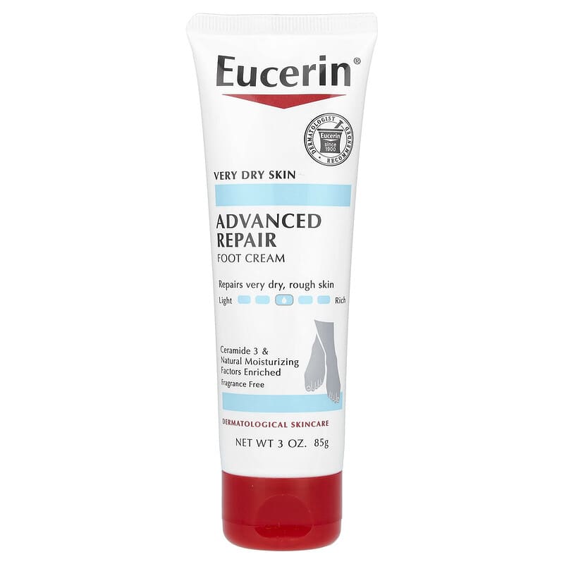 Eucerin Advanced Repair Hand Cream tube for very dry, rough hands