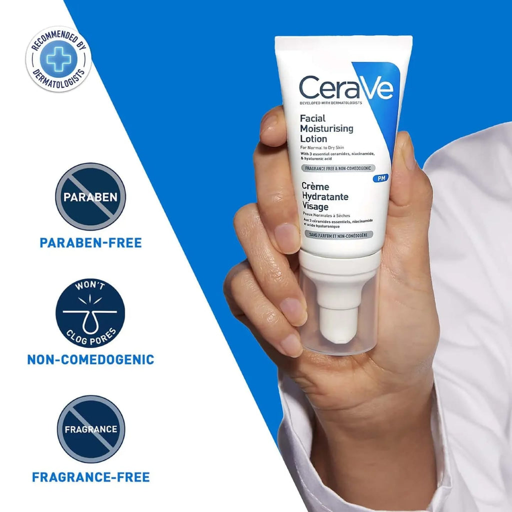 CeraVe Facial Moisturizing PM Lotion 52ml – authentic skincare in Oman