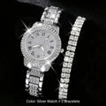 Women's Rhinestone Quartz Watch & Bracelet