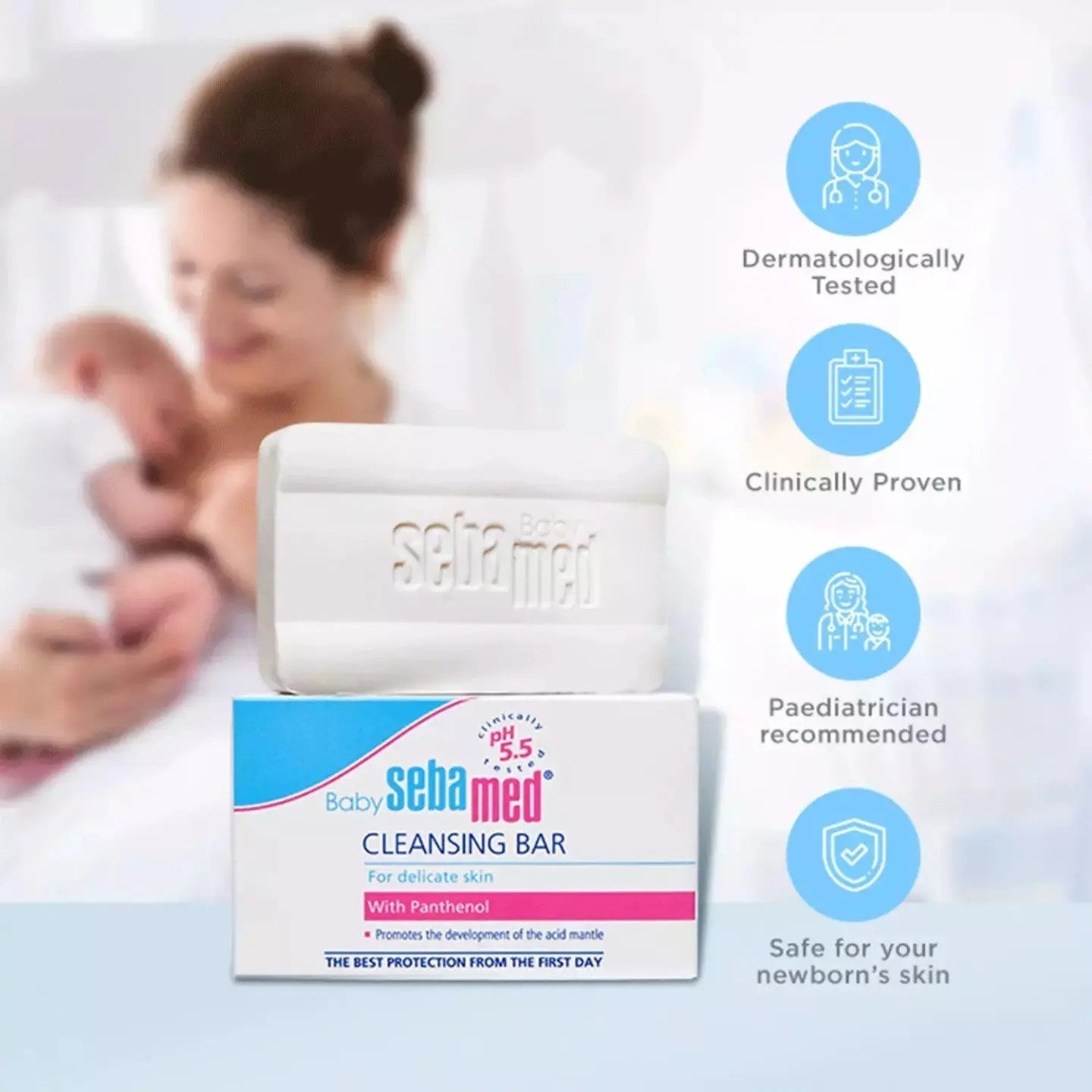 Sebamed Baby Cleansing Bar 100g – authentic baby care in Oman
