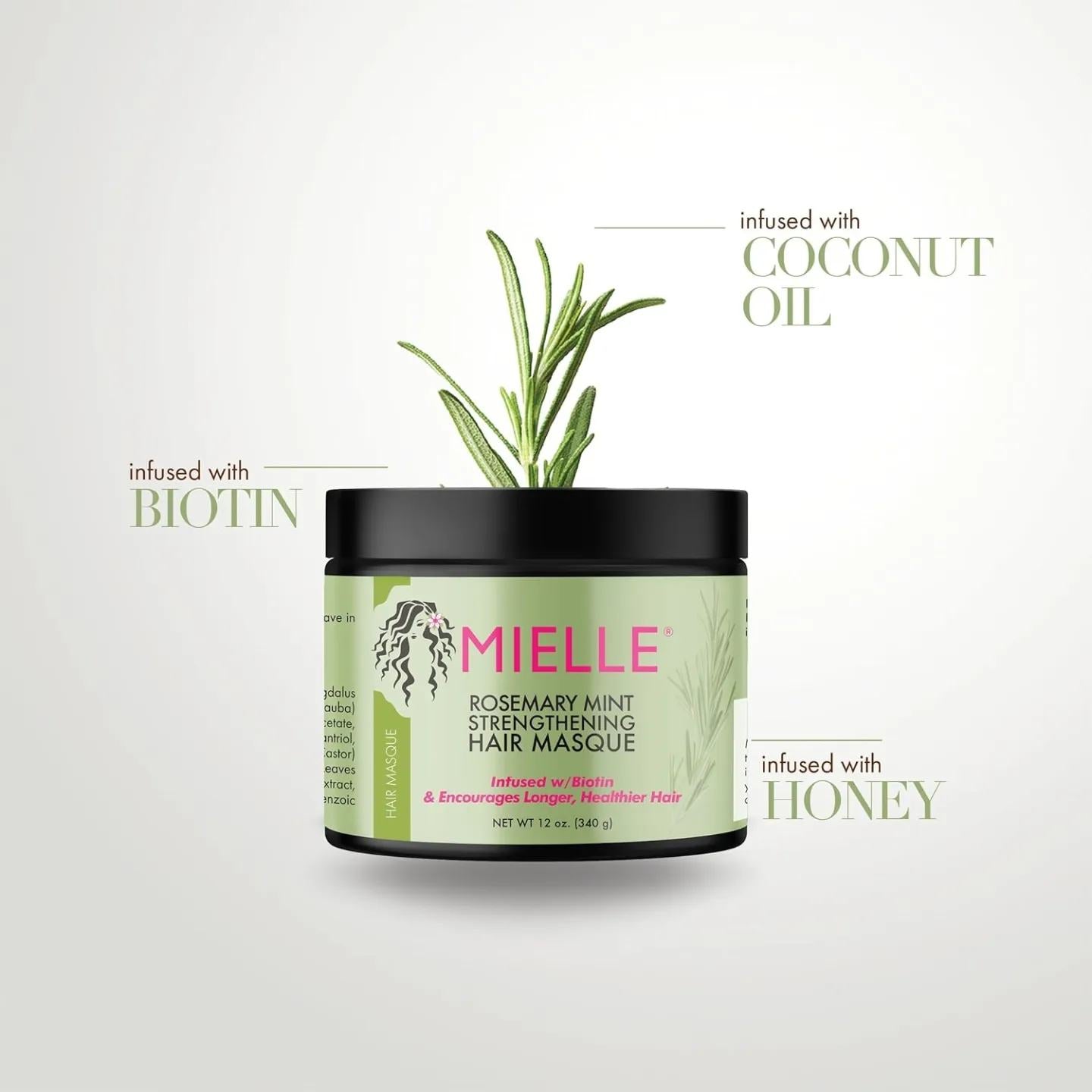 Mielle Rosemary Mint Strengthening Hair Masque 340g – authentic haircare in Oman