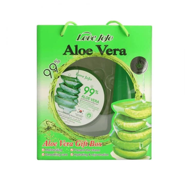 Love Jojo 99% Aloe Vera Moisturizing Gel & Scrub Gift Box