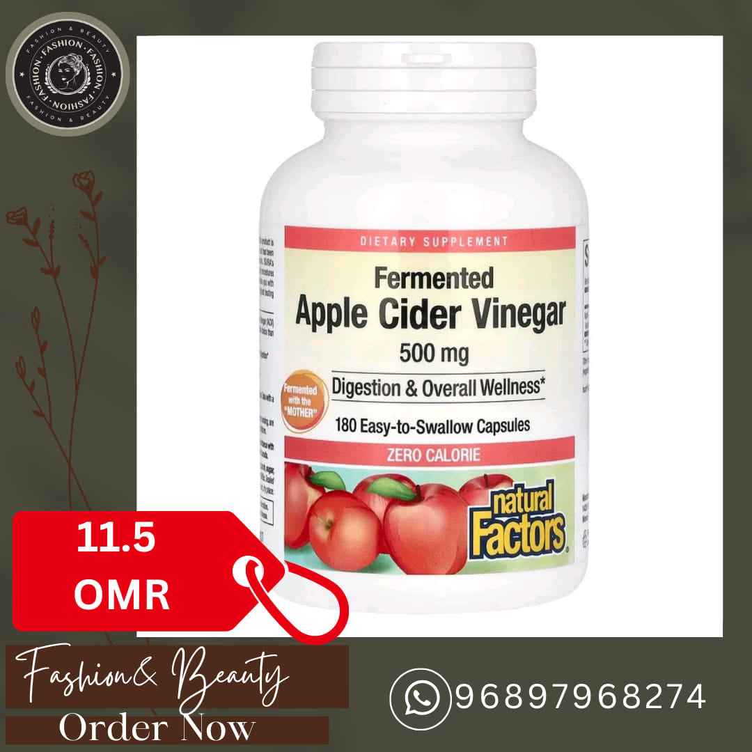 Fermented Apple Cider Vinegar 500 mg per Serving Extra Strength - Non-GMO, 180 Caps