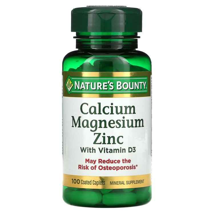 Nature's Bounty Calcium Magnesium & Zinc Caplets – authentic wellness supplement in Oman