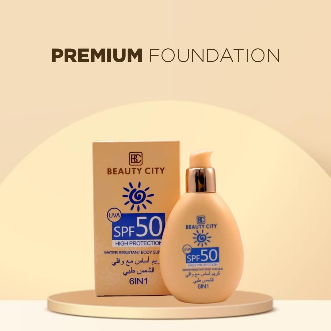 Beauty City 6-in-1 Sun Milk Foundation SPF 50 – authentic makeup in Oman