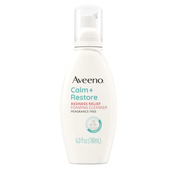 Aveeno Calm + Restore Redness Relief Foaming Cleanser – authentic skincare in Oman