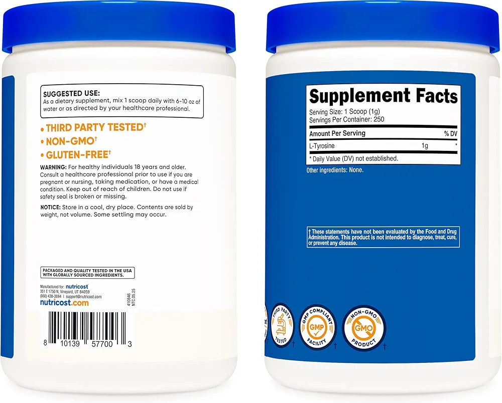 The product is L-Tyrosine powder