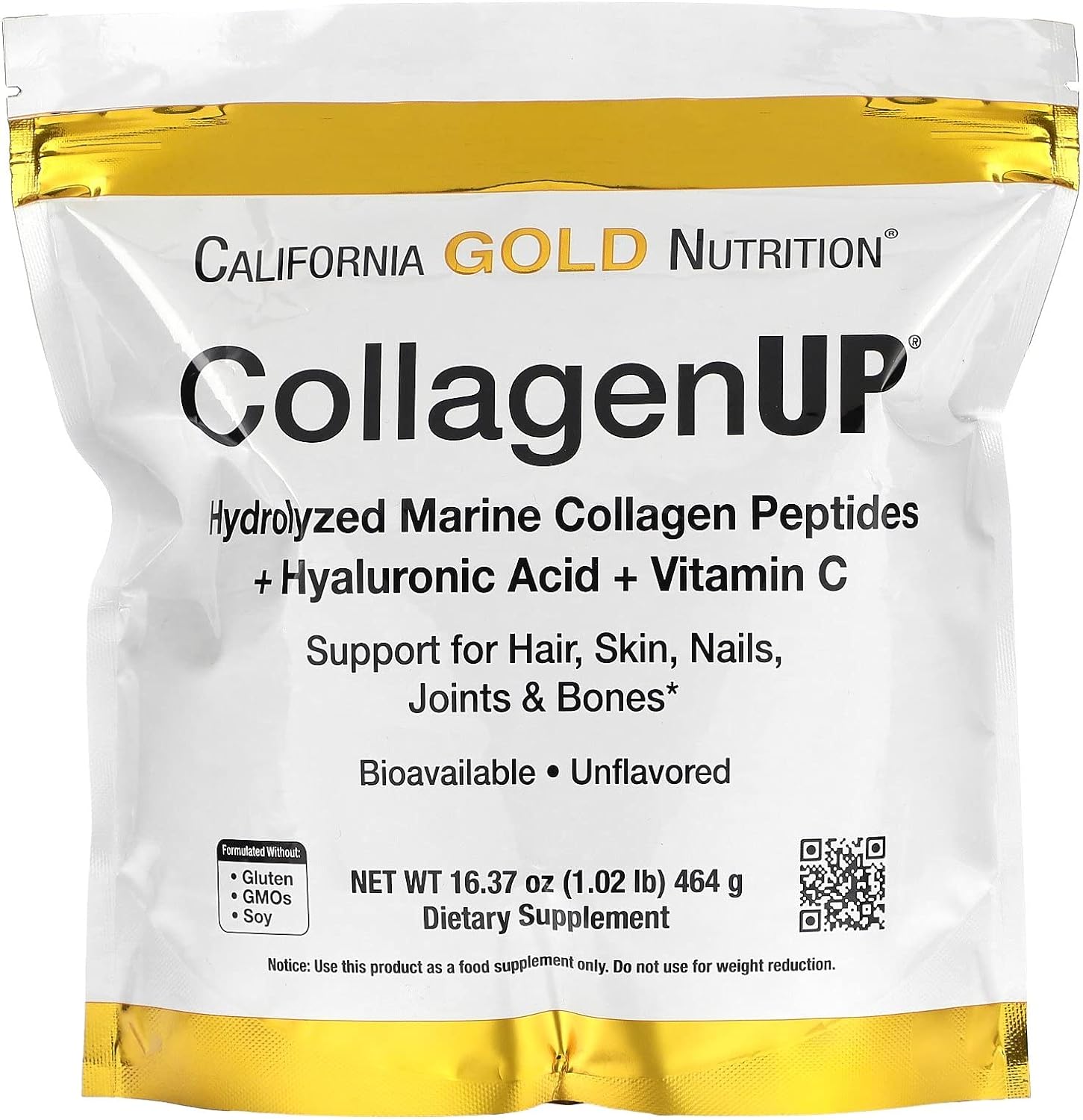 California Gold Nutrition Collagen Up Marine Collagen Peptides 464g – authentic wellness supplement in Oman