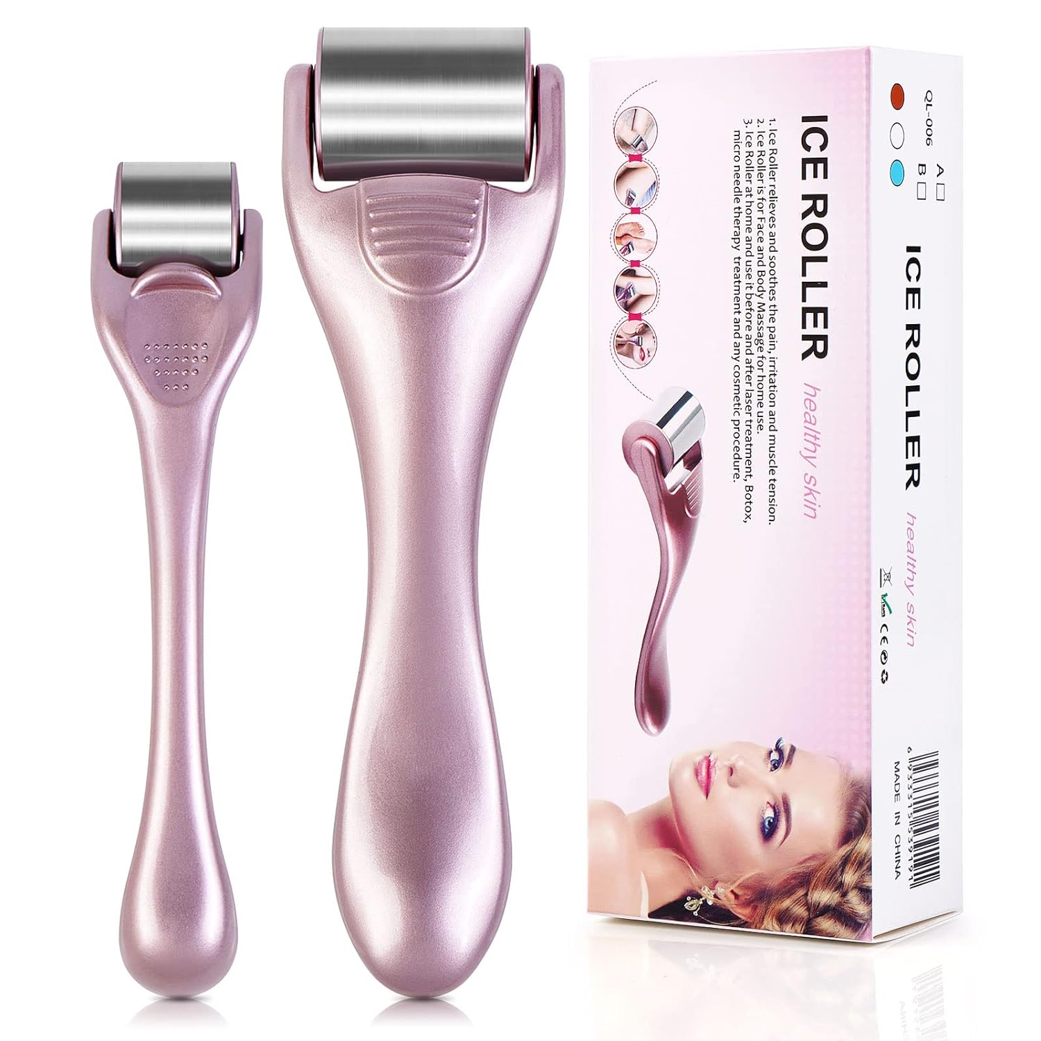 Stainless Steel Ice Roller for Face & Eyes – authentic skincare tool in Oman