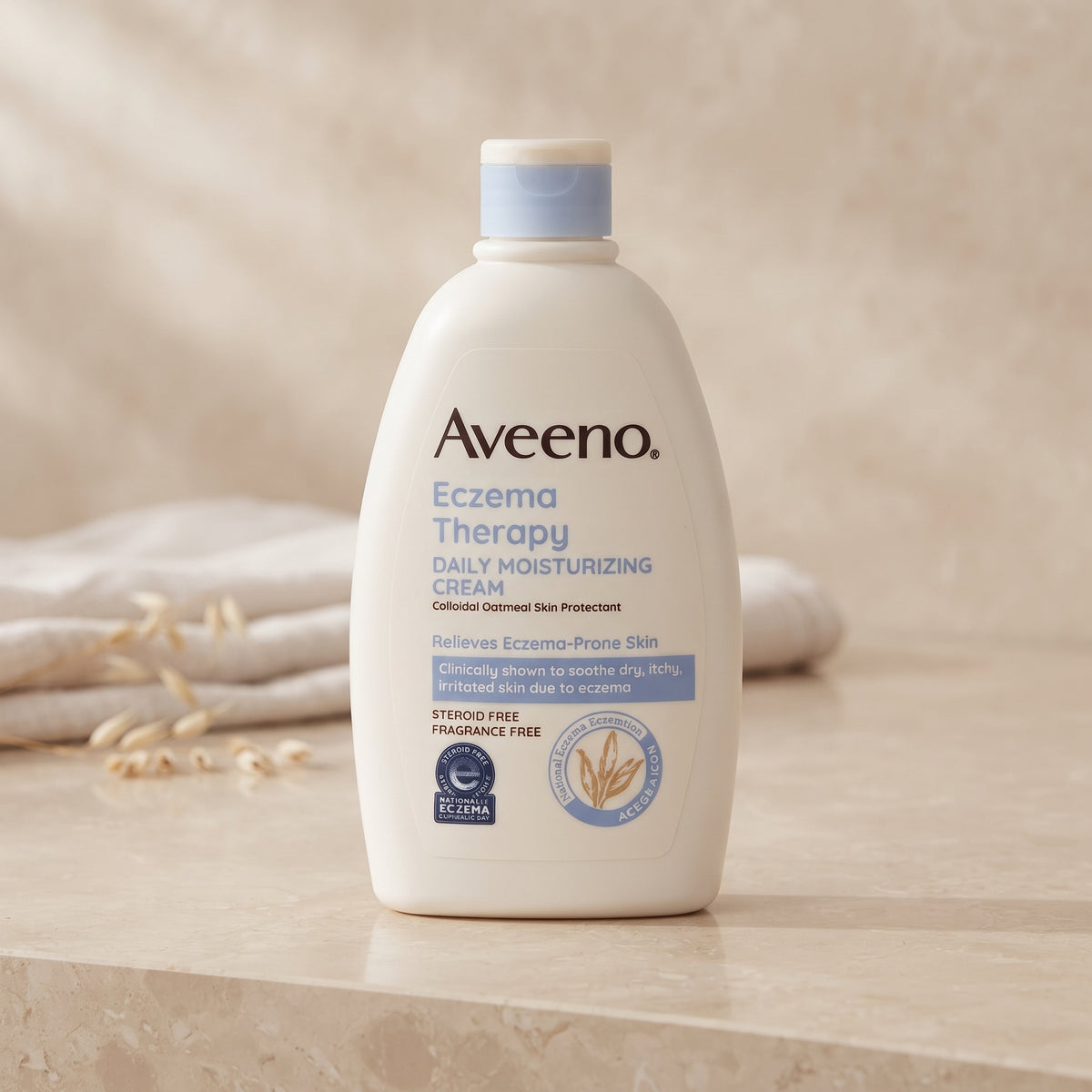 Aveeno Eczema Therapy Daily Moisturizing Cream 12 fl oz – image 3
