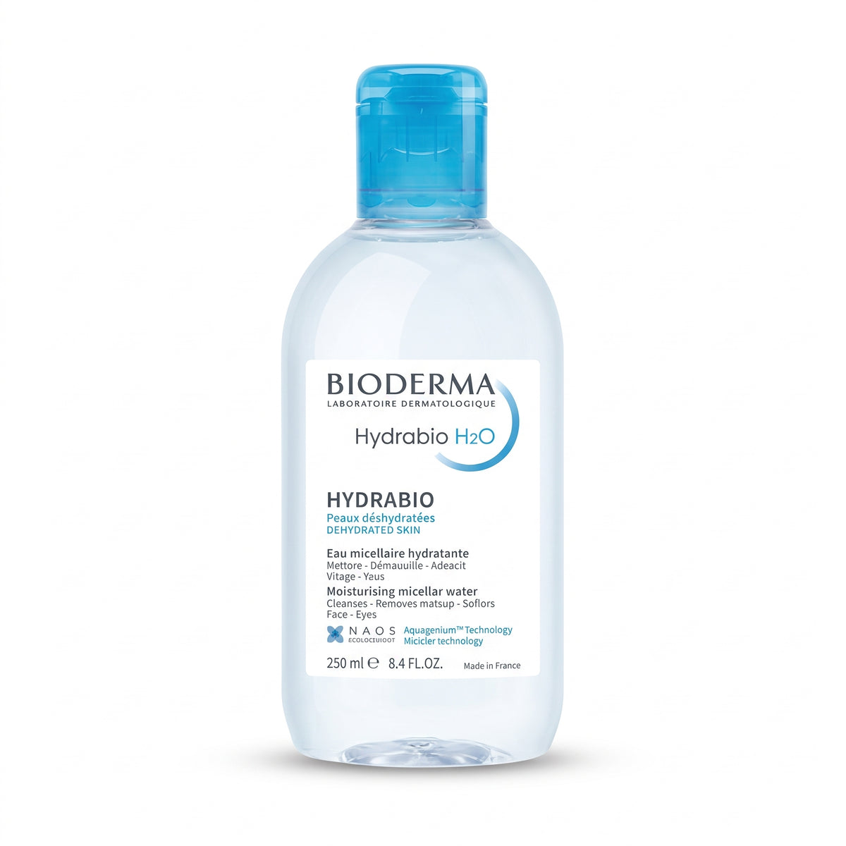 Bioderma Hydrabio H2O Micellar Water – Hydrating Makeup-Removing Cleanser for Dehydrated Skin