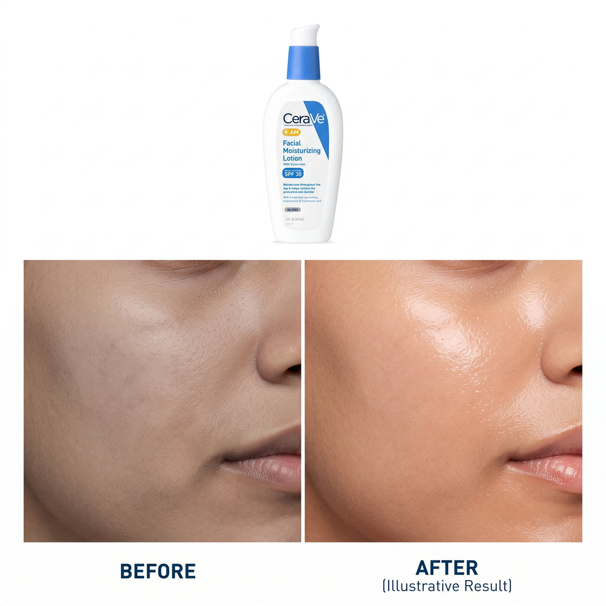 CeraVe AM Facial Moisturising Lotion SPF 30 – Daily Moisturiser with Sunscreen