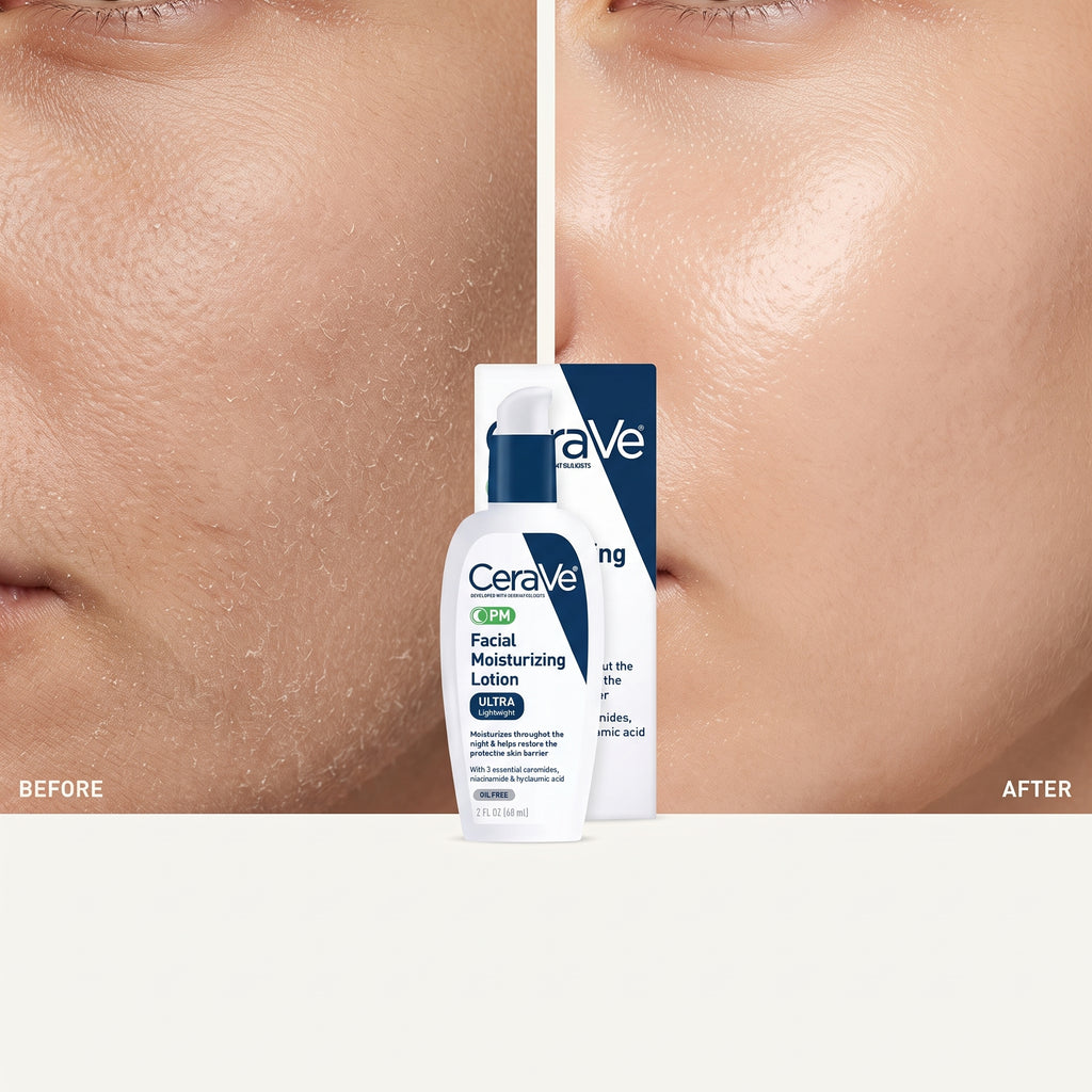 CeraVe PM Facial Moisturising Lotion 89ml – Niacinamide Night Moisturiser