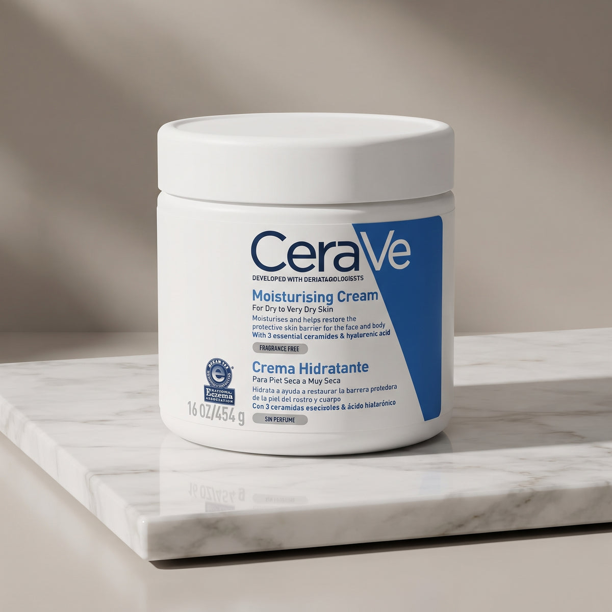 CeraVe Moisturising Cream 454g – Ceramide Face & Body Cream for Dry Skin
