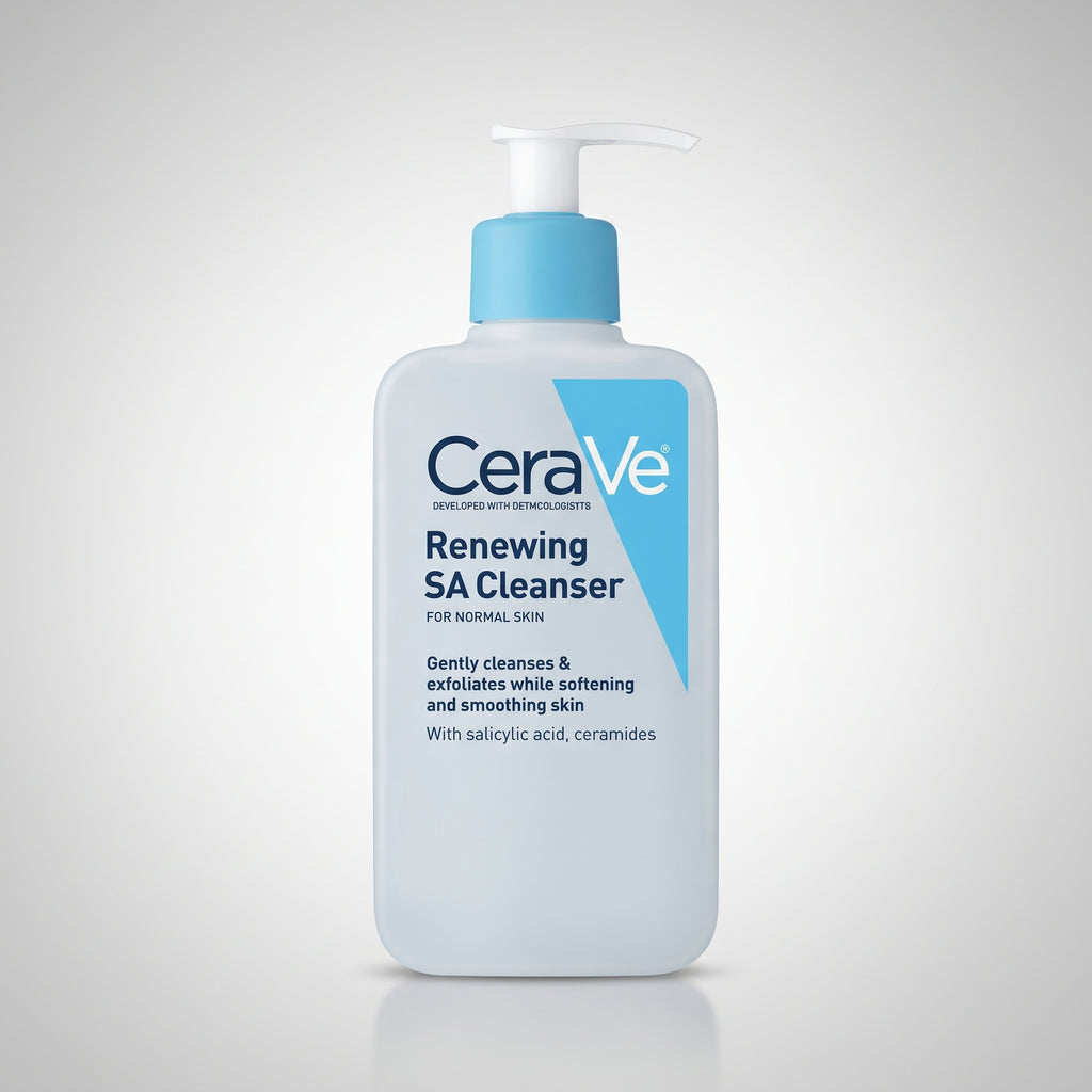 CeraVe Renewing SA Cleanser 237ml – Salicylic Acid Face Wash for Rough, Bumpy Skin