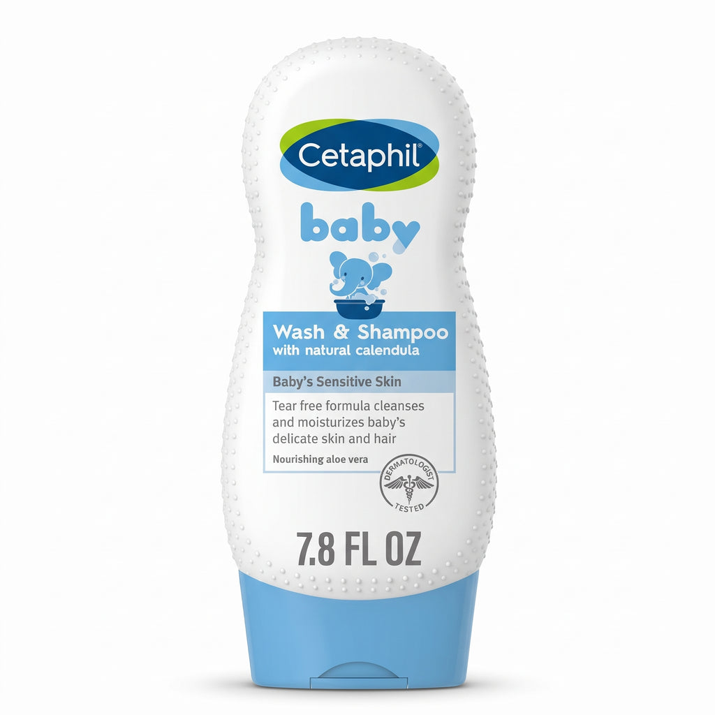 Cetaphil Baby Wash & Shampoo 230ml – Tear-Free 2-in-1 with Calendula
