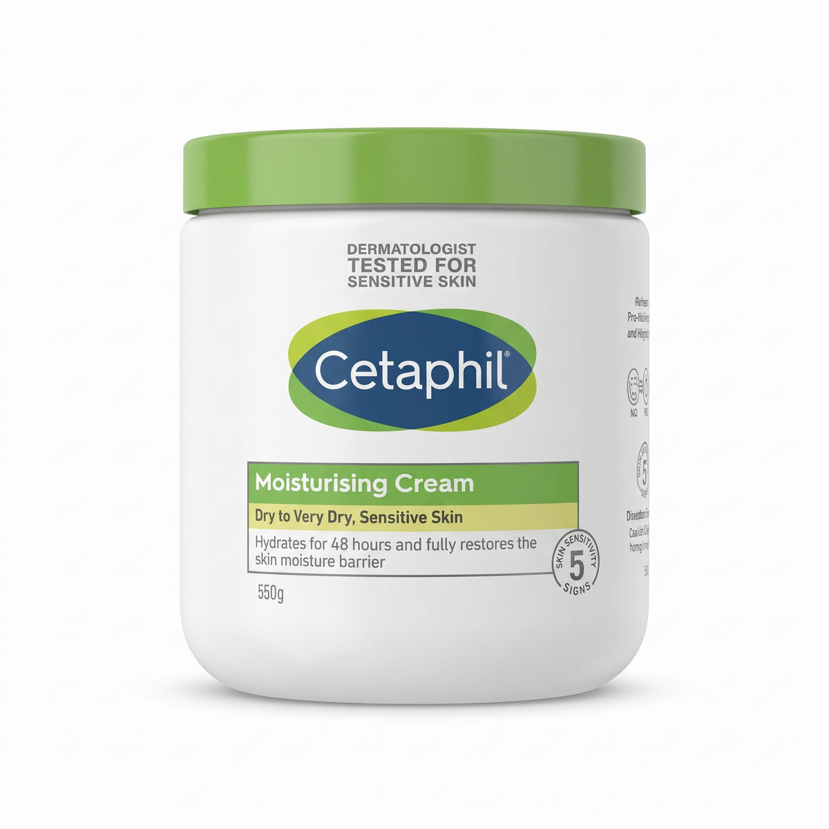 Cetaphil Moisturising Cream 550g – Face & Body for Dry, Sensitive Skin