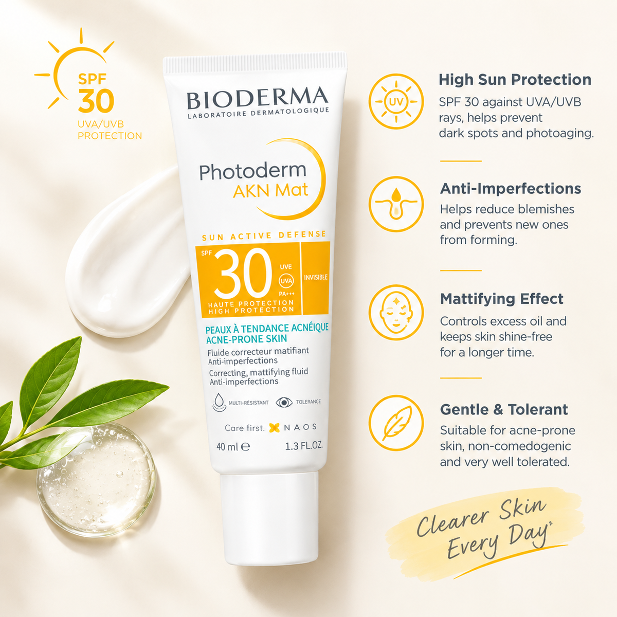 Bioderma Photoderm AKN Mat for oily acne-prone skin