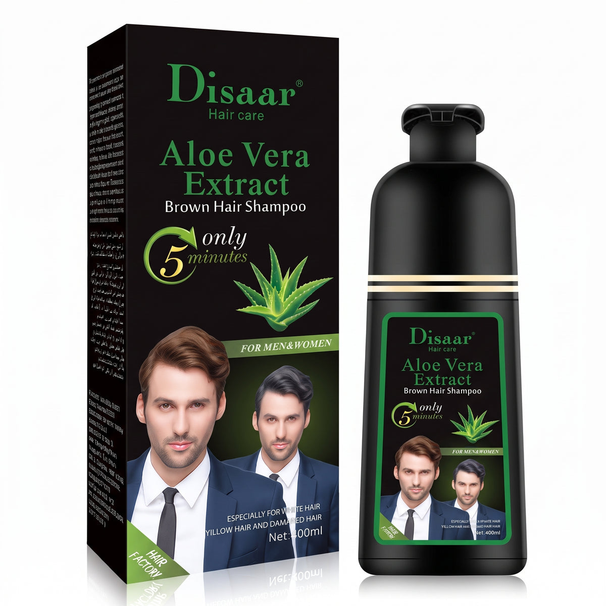 Disaar Beauty Aloe Vera Extract Brown Hair Care Shampoo (400 Ml)