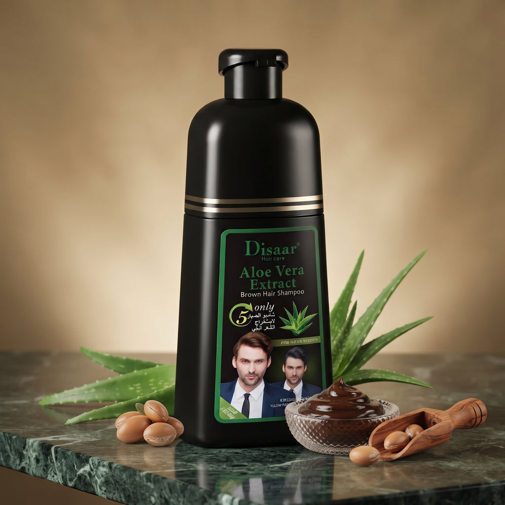 Disaar Beauty Aloe Vera Extract Brown Hair Care Shampoo (400 Ml)