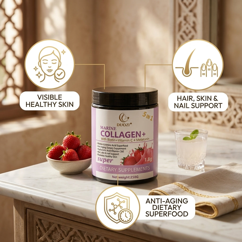 Super Marine Collagen Powder with Biotin, Vitamin C & Melatonin