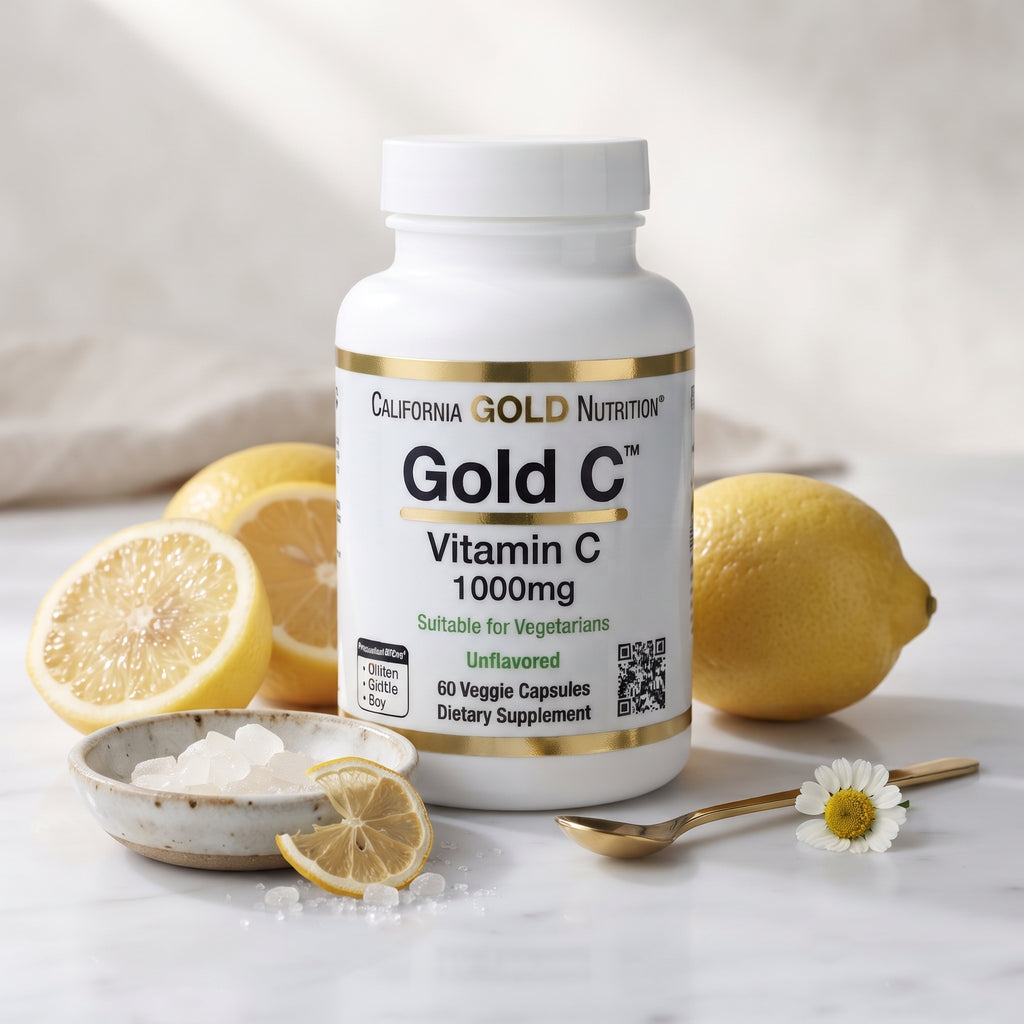 California Gold Nutrition Gold C, USP Grade Vitamin C, 1,000 mg, 60 Veggie Capsules