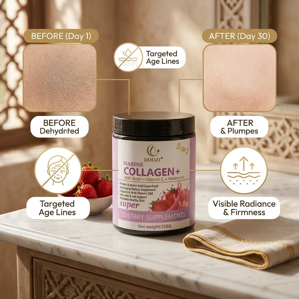 Super Marine Collagen Powder with Biotin, Vitamin C & Melatonin