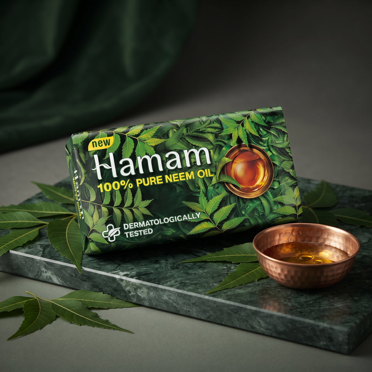 Hamam Pure Neem Oil Soap 150g – Natural Purifying Cleansing Bar – image 4