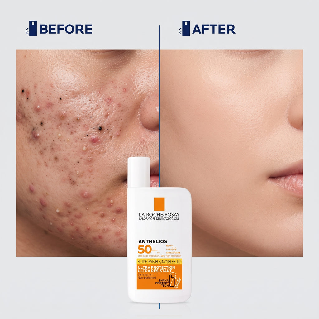 La Roche-Posay Anthelios Face Sunscreen 50ml – Broad Spectrum UVA/UVB, Fragrance-Free