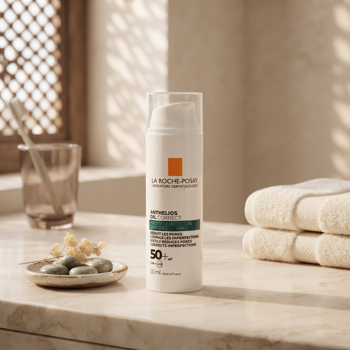 La Roche-Posay Anthelios Oil Correct SPF 50+ 50ml – Matte Anti-Blemish Sunscreen for Oily Skin