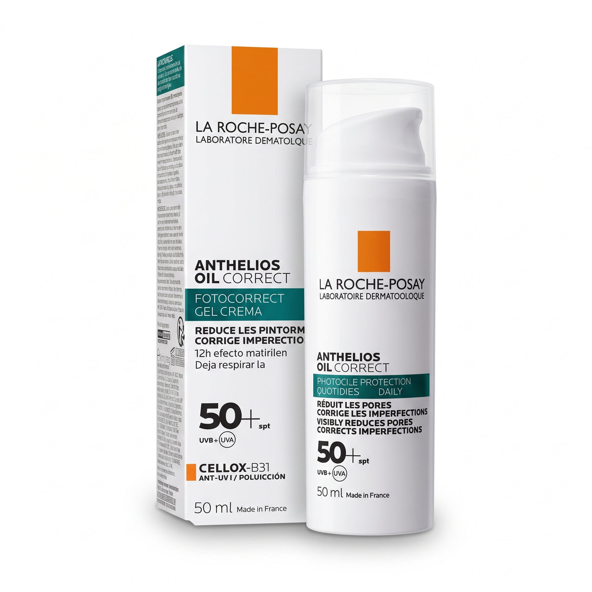 La Roche-Posay Anthelios Oil Correct SPF 50+ 50ml – Matte Anti-Blemish Sunscreen for Oily Skin