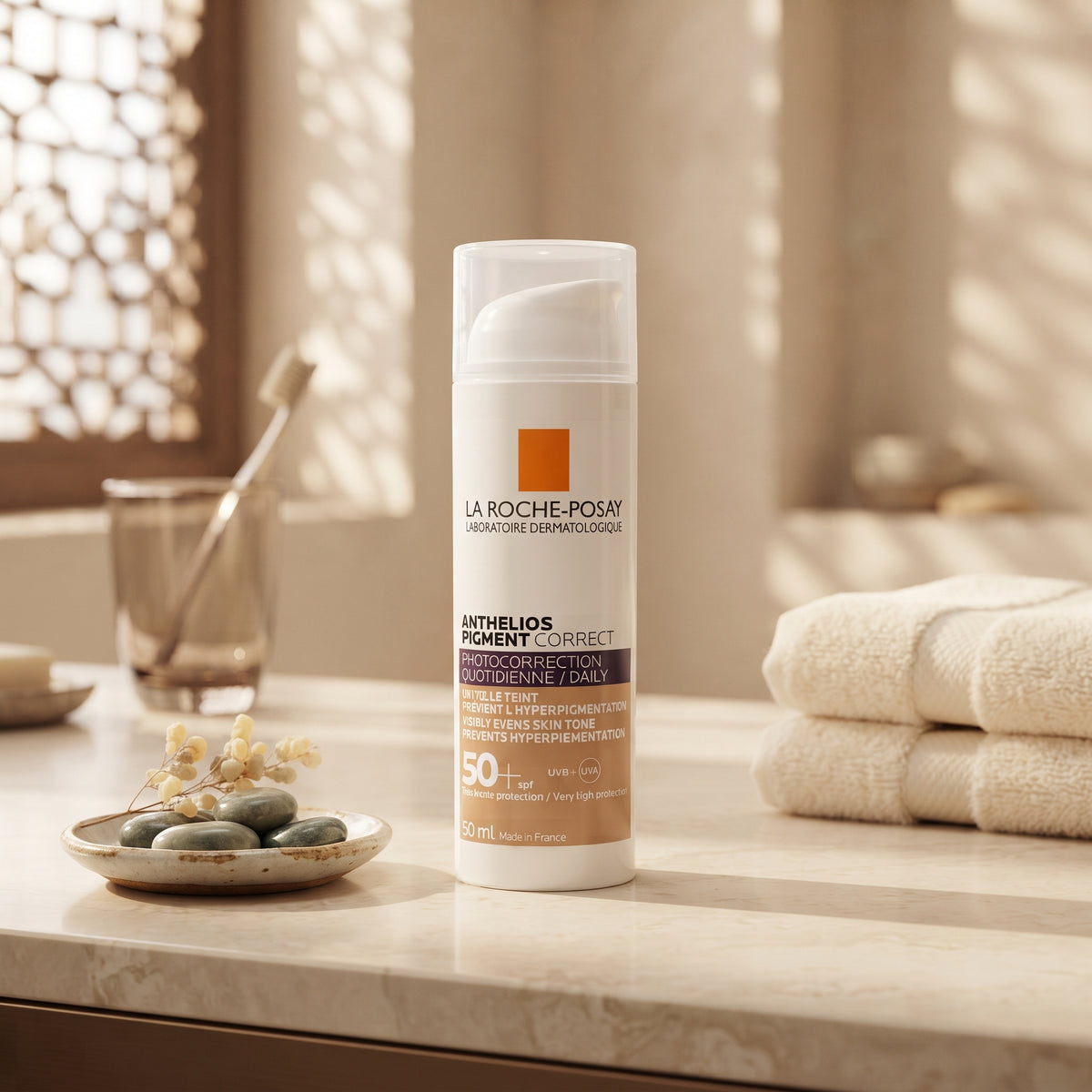 La Roche-Posay Anthelios Pigment Correct SPF 50+ Light 50ml – Tinted Sunscreen for Dark Spots