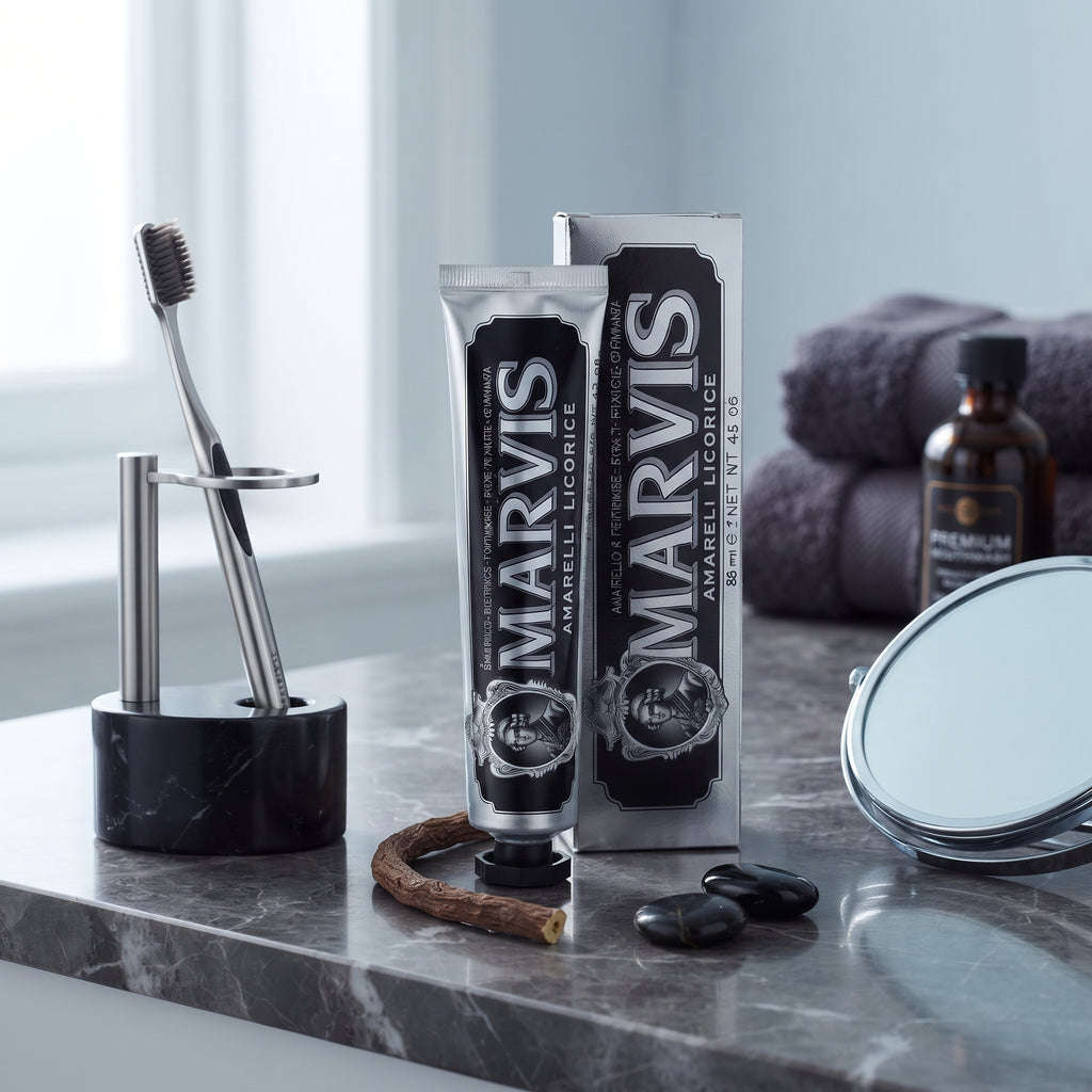 Marvis Amarelli Licorice Toothpaste – Premium Italian Mint & Licorice Toothpaste