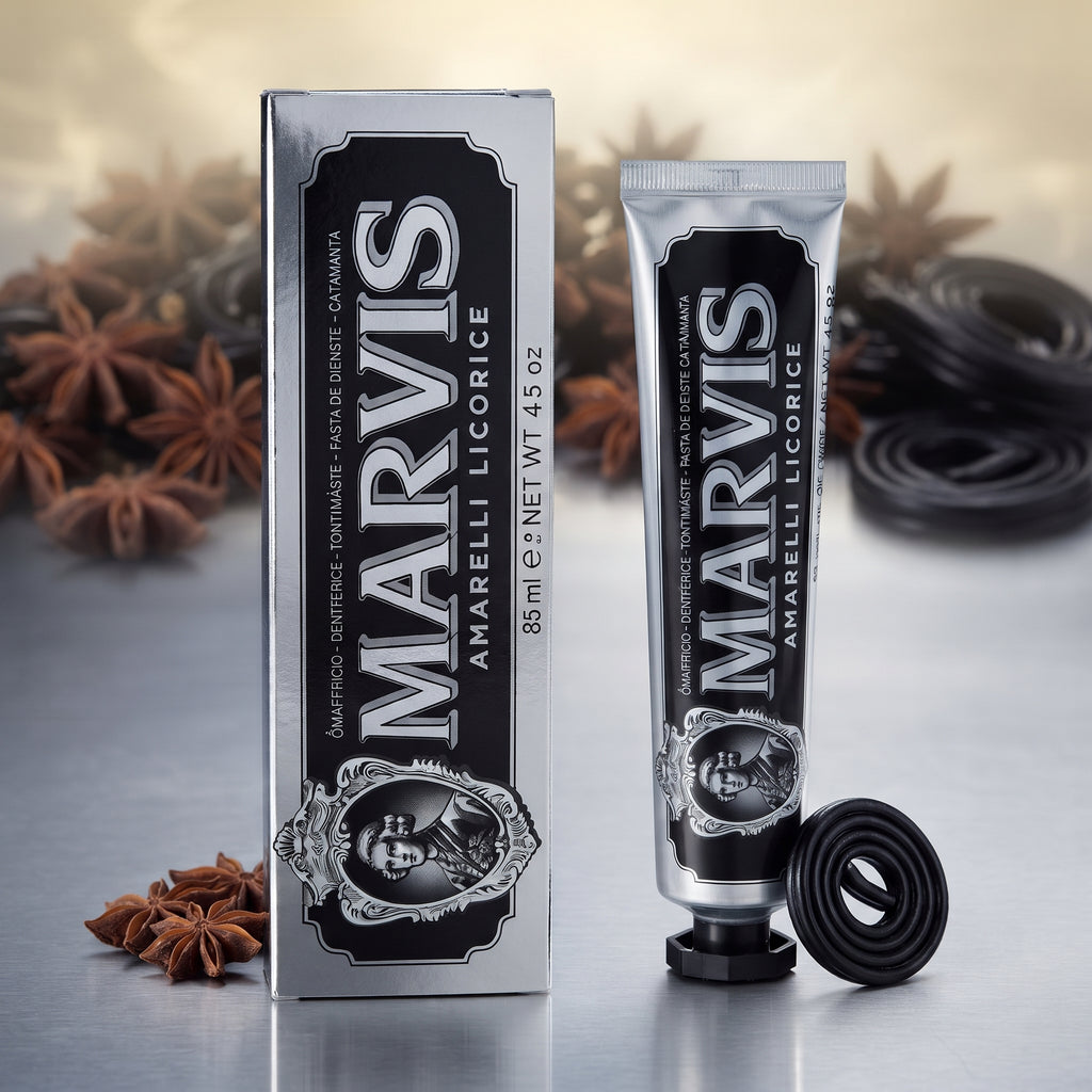 Marvis Amarelli Licorice Toothpaste – Premium Italian Mint & Licorice Toothpaste