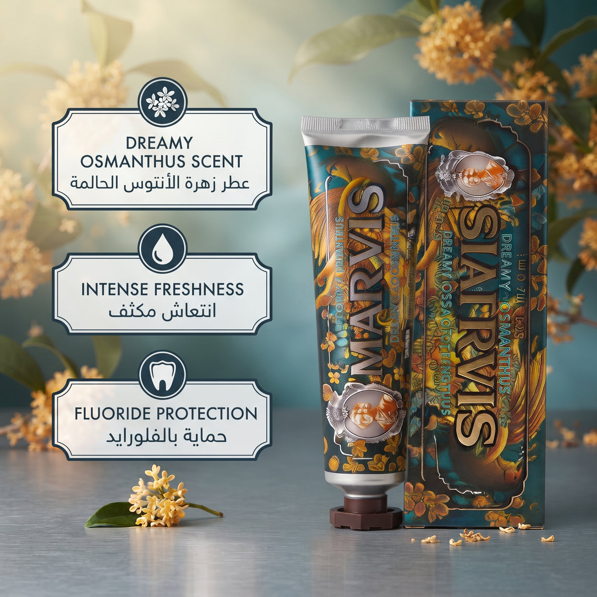 Marvis Dreamy Osmanthus Toothpaste – Premium Italian Floral Mint Toothpaste