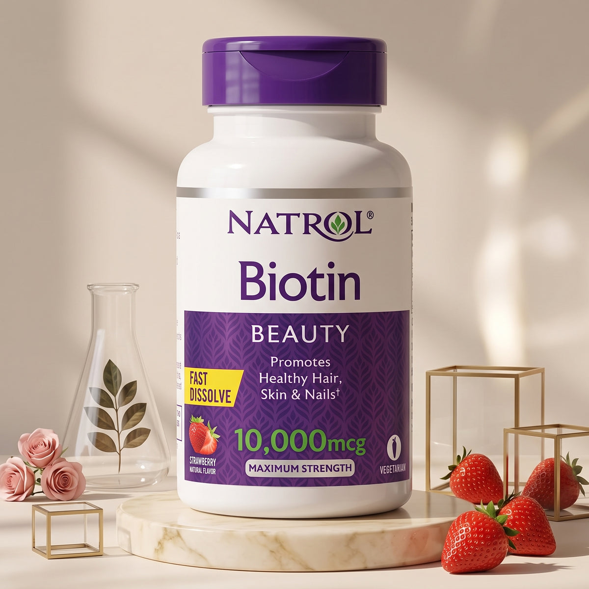 Natrol Biotin 10000mcg Fast Dissolve 60 Tablets