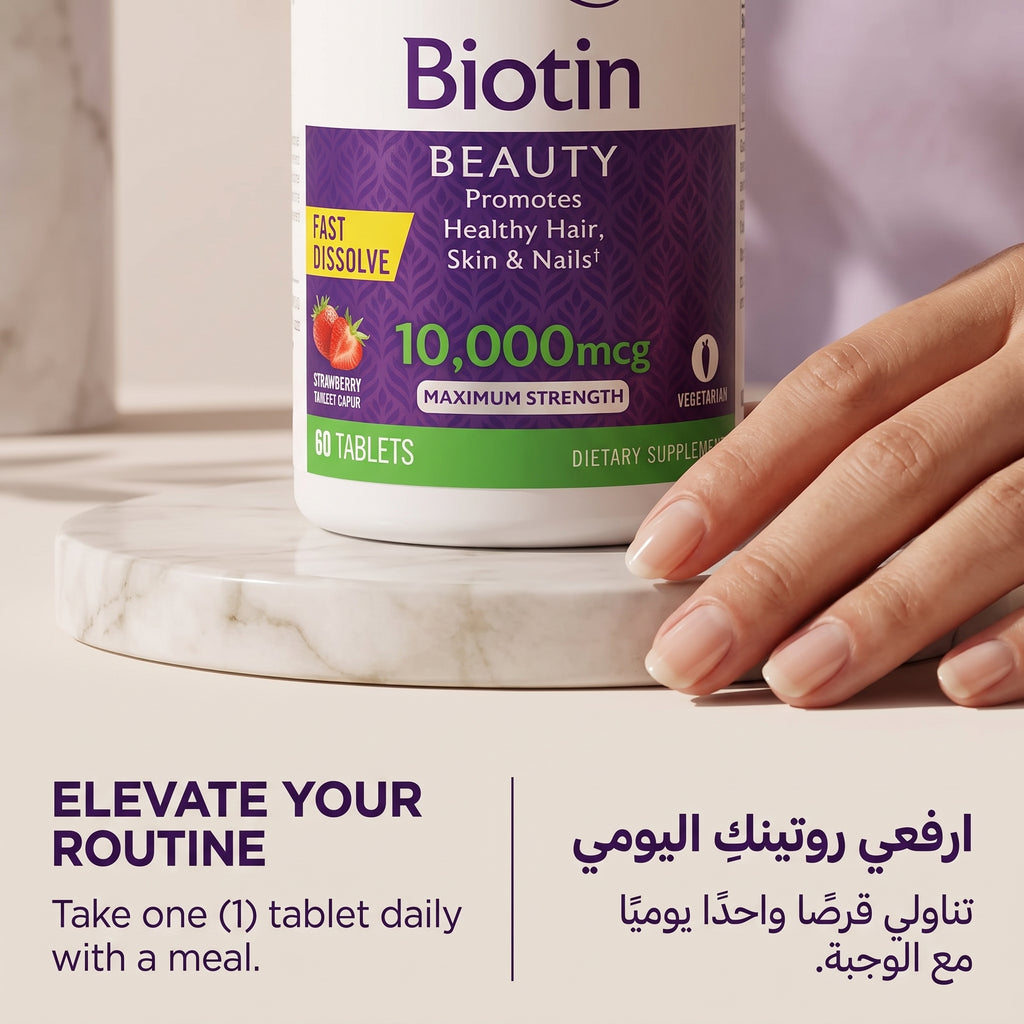 Natrol Biotin 10000mcg Fast Dissolve 60 Tablets