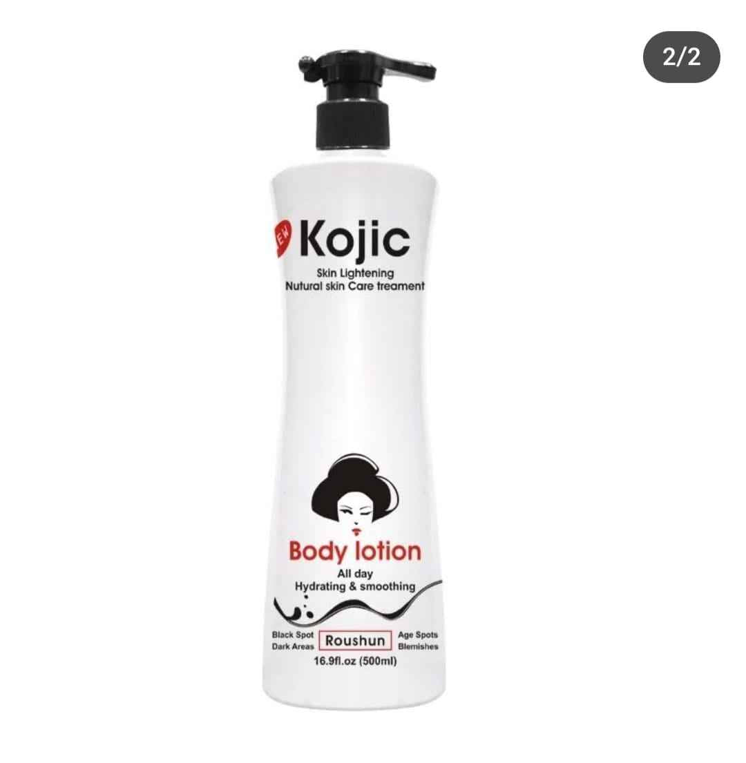 Roushun Kojic Brightening Body Lotion 500ml – authentic body care in Oman