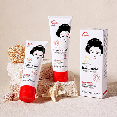 Kojic Acid Sunscreen SPF 50 – Brightening Sunblock Cream for Dark Spots (50g)