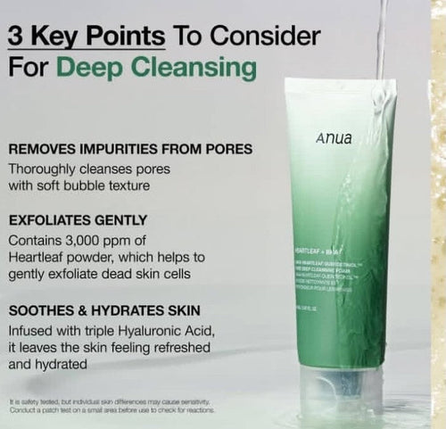 Anua Heartleaf Quercetinol Pore Deep Cleansing Foam (Heartleaf + BHA)