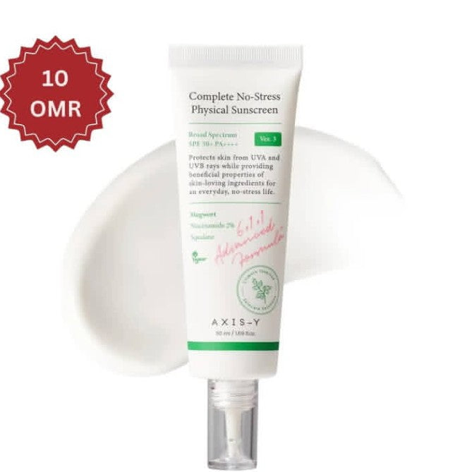 AXIS-Y Complete No-Stress Physical Sunscreen – authentic Korean sunscreen in Oman
