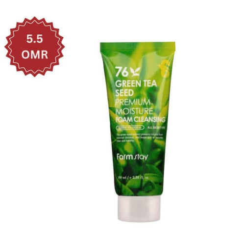Green Tea Seed Premium Moisture Foam Cleanser – authentic Korean skincare in Oman