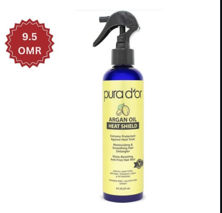 PURA D'OR Argan Oil Heat Shield Protectant Spray – authentic haircare in Oman