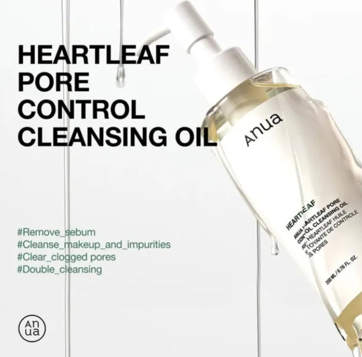 Anua Heartleaf Cleansing Oil, Deep Cleansing Foam, and Soothing Toner set