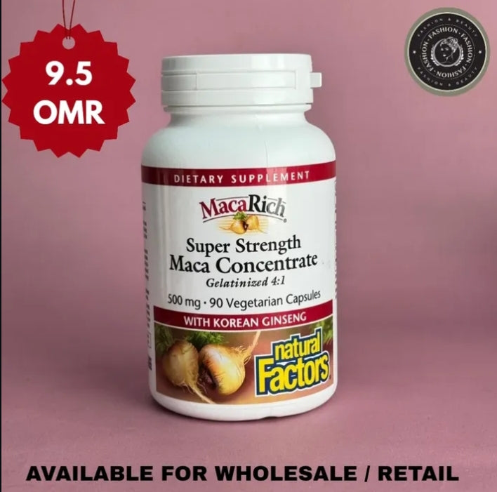 Natural Factors Organic MacaRich Maca Concentrate – authentic wellness supplement in Oman