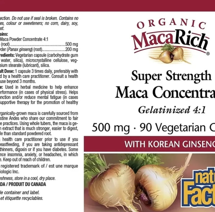 Natural Factors Organic MacaRich Super Strength Maca Concentrate